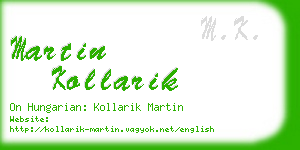 martin kollarik business card